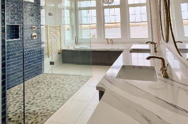Whether it the master suite bath, guest bath, or bathroom addition,
these are the home's most personal areas. Each bathroom should reflect its place in your home with comfort,
function, and style. Our bathroom cabinets & vanities renovation services offer an effective way of providing your home a revived and up-to-date feel.
<p>When you are ready to create more space, add new bathroom fixtures, or update the look of an old and outdated bathroom,
<strong>Newport Kitchen & Bath</strong> can help you achieve your goals.</p>